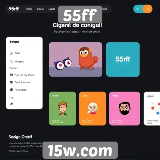 Análise da interface do usuário no site 55ff